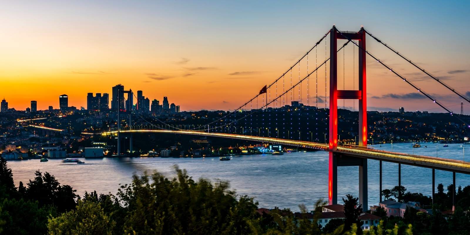 wandeling langs bosphorus brug