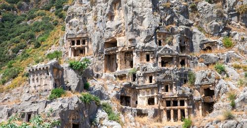 oude zuilen in myra, turkije