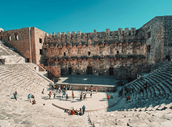 aspendos theater binnenkant aspendos theater binnenkant